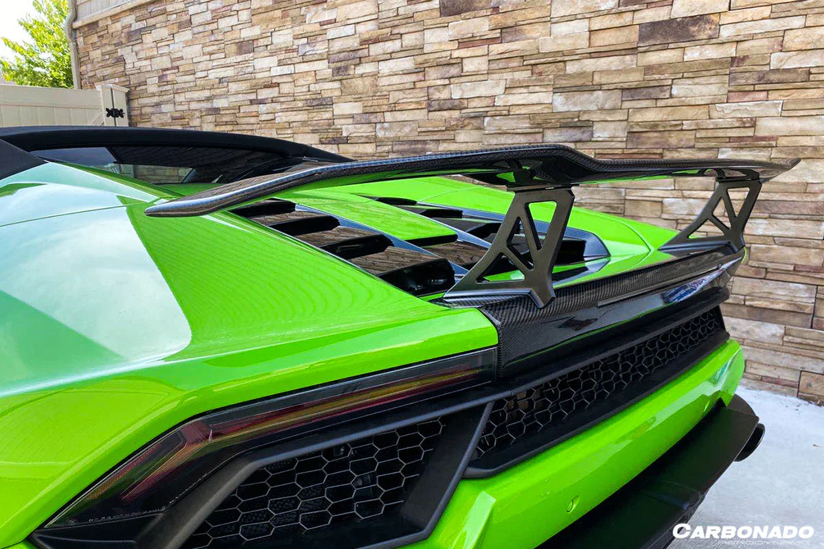 2015-2020 Lamborghini Huracan LP610/LP580 VRS Style Carbon Fiber Trunk Spoiler w/ Base - [The Exotic Hub]