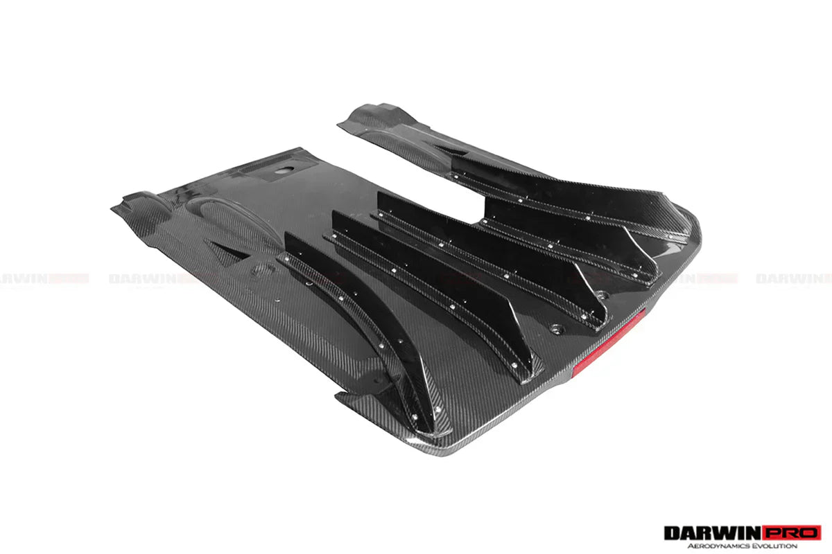 2012-2022 Nissan GTR R35 DBA/EBA NSM Style Carbon Fiber Rear Diffuser With LED Light - [The Exotic Hub]