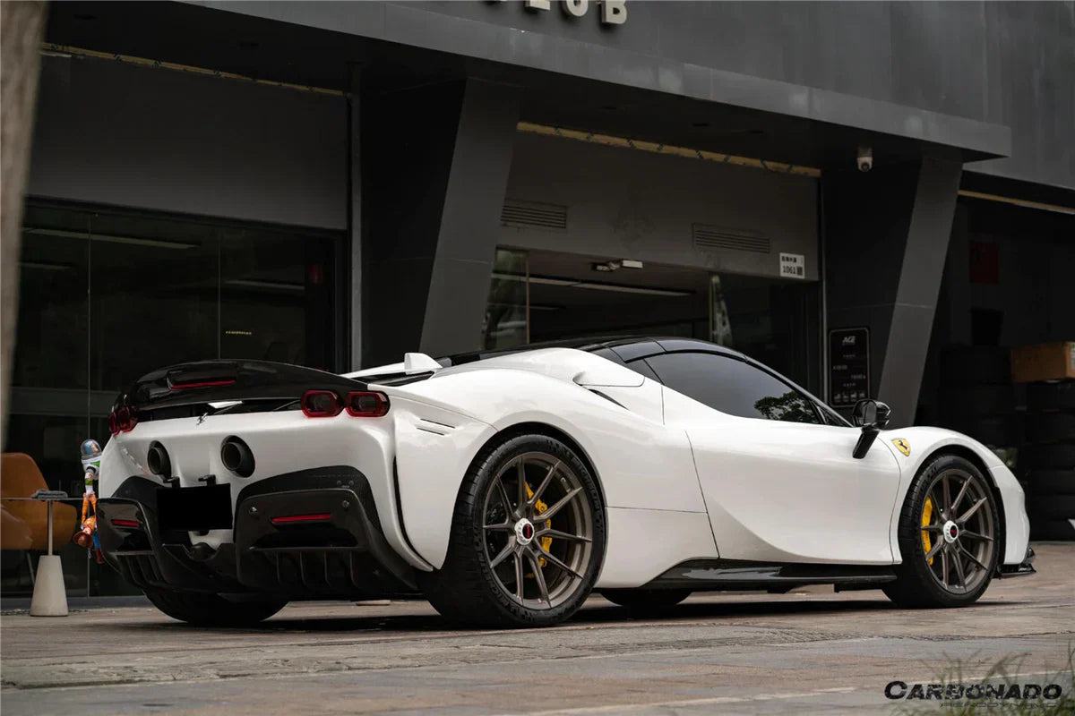 2020-UP Ferrari SF90 Stradale OE Style Autoclave Carbon Fiber Side Skirts - [The Exotic Hub]