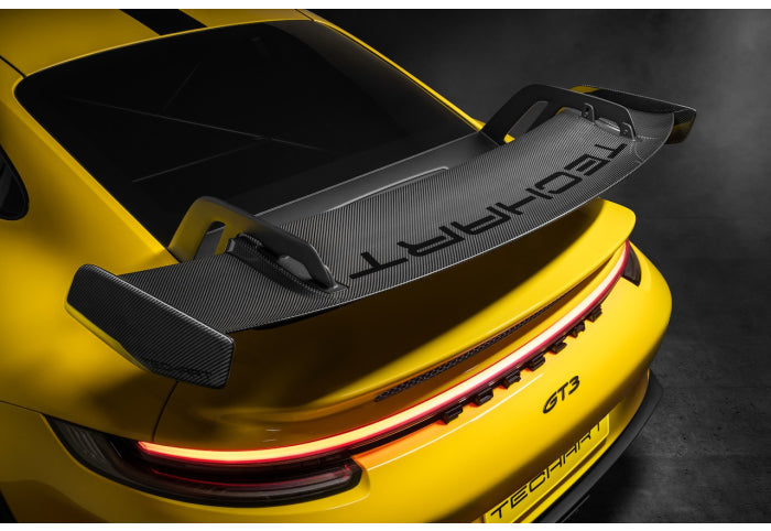 TechArt Carbon Rear Spoiler with End Plates for 992 GT3 - [The Exotic Hub]