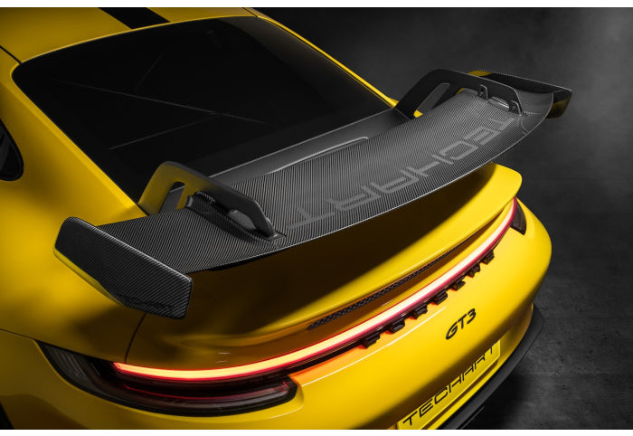 TechArt Carbon Rear Spoiler with End Plates for 992 GT3 - [The Exotic Hub]