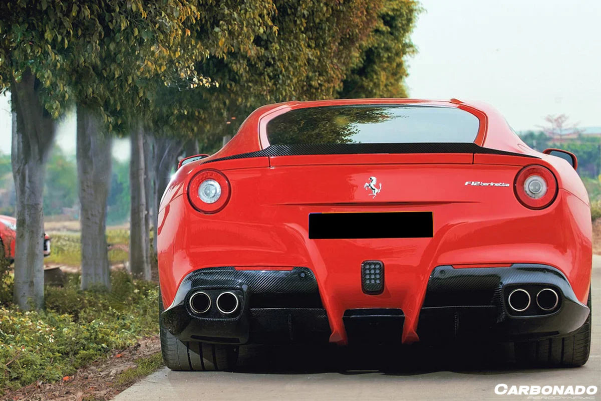 2012-2017 Ferrari F12 Berlinetta RS Style Carbon Fiber Trunk Spoiler - [The Exotic Hub]