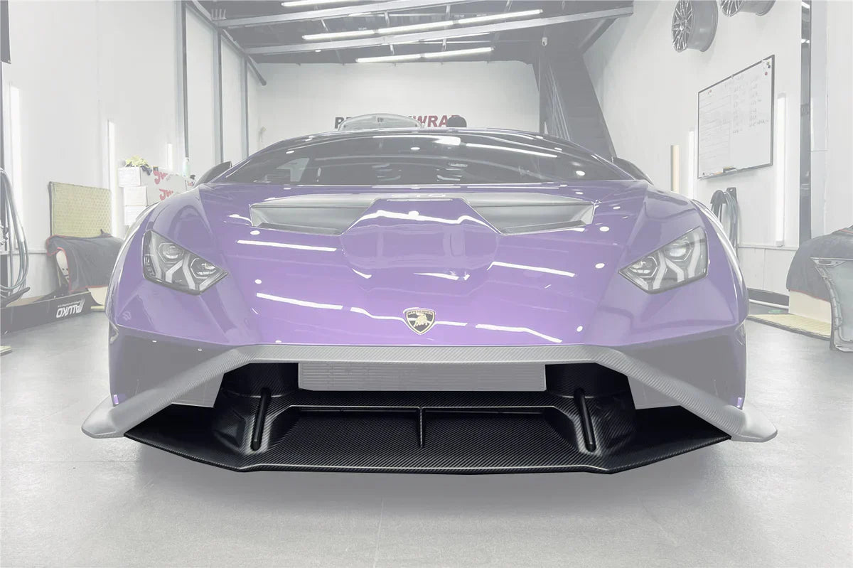 2021-UP Lamborghini Huracan STO Dry Carbon Fiber Down-Front Lip - [The Exotic Hub]