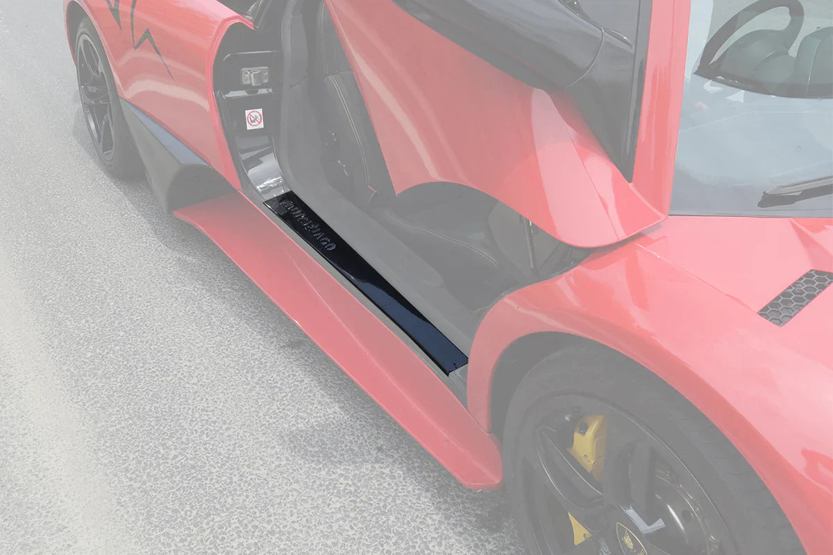 2001-2010 Lamborghini Murcielago SV Style Carbon Fiber Door Sills Steps Cover - [The Exotic Hub]